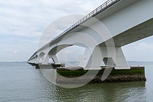 View of the Zeeland Bridge across the Eastern Scheidt Eastuary in western Netherlands