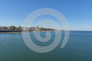 View of Zelenogradsk from baltic sea