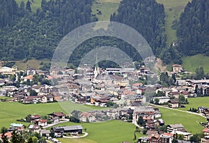 View at Zell am Ziller in Tyrol, Austria