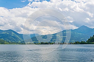 View of the zeller lake near Zell am See, Austria....IMAGE