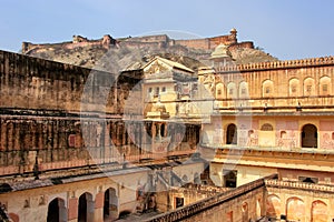 View of zenana in the fourth courtyard of Amber Fort, Rajasthan, India