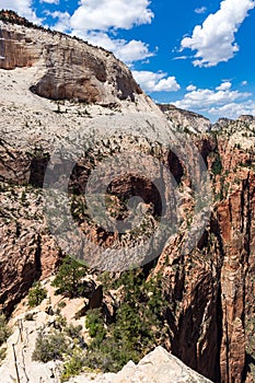 View of Zion National Park from top of Angelâ€™s Landing, Utah, USA