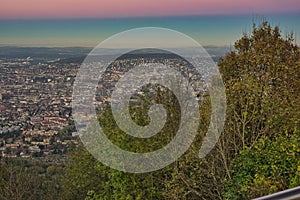 View of Zurich city from Uetliberg mountain