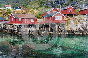 View of Ã…, a small fishing village on Lofoten islands in Nordland county, Norway