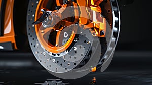 The viewers are given a detailed view of the highperformance brake calipers designed for faster and more efficient