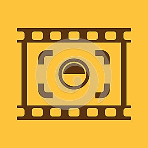 The viewfinder icon. Focusing and photography, photo symbol. Flat