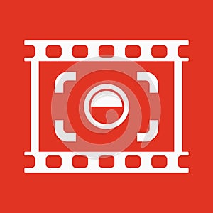 The viewfinder icon. Focusing and photography, photo symbol. Flat