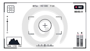 Viewfinder vector template- record frame