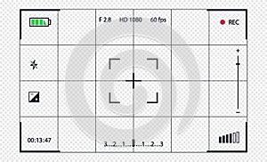Viewfinder vector template- record frame
