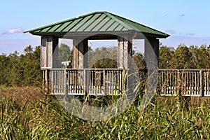 Viewing deck at Cameron Prairie National Wildlife Refuge