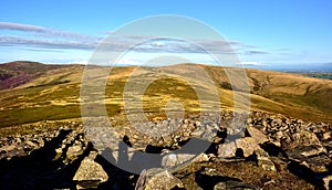 Walkers shadows on Carrock Fell photo