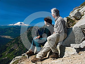 Viewing Mt. Rainier photo