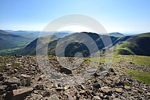 Viewing the ridge of Yewbarrow