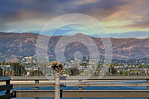 Viewing Scope Toward Santa Ynez Mountains photo