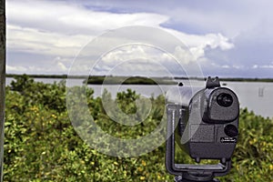 Viewing Telescope in a wildlife refuge