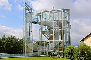 Viewing tower Wurbauerkogel near Windischgarsten, in Upper Austria