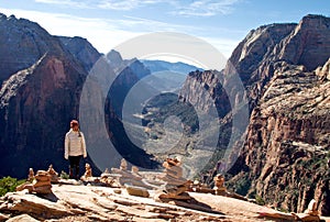 Viewpoint Angel`s Landing, Zion National Park, Utah, USA