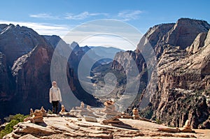 Viewpoint Angel`s Landing, Zion National Park, Utah, USA