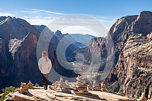 Viewpoint Angel`s Landing, Zion National Park, Utah, USA