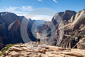 Viewpoint Angel`s Landing, Zion National Park, Utah, USA