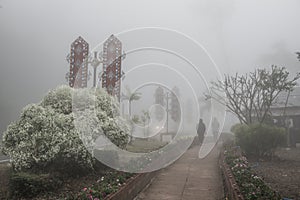 Viewpoint area in winter season at Phayao province