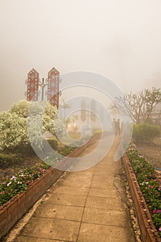 Viewpoint area in winter season at Phayao province