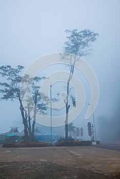 Viewpoint area in winter season at Phayao province