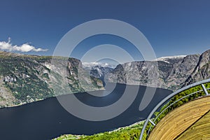 Viewpoint of the Aurlandsfjord from the Aurlandsfjellet