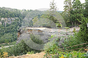 Viewpoint Belveder on rocky cliff