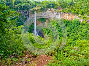 Viewpoint from the Black River National Park to the Chamarel falls