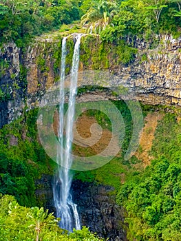 Viewpoint from the Black River National Park to the Chamarel falls