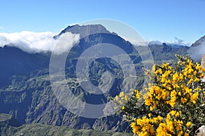 Viewpoint into Cirque de Cilaos, Reunion island