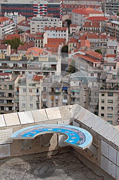 Viewpoint and city below. Marseille, France