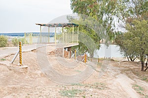 Viewpoint at confluence of the Gariep (Orange) and Vaal Rivers photo