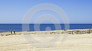 Viewpoint on the Costilla beach in Rota, Cadiz, Andalusia, Spain