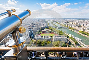 The viewpoint in the Eiffel Tower in Paris