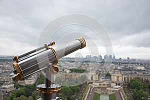 The viewpoint in the Eiffel Tower in Paris, France