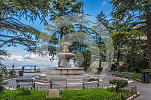 Viewpoint of Enna and Proserpina Fountain, Sicily, Italy photo