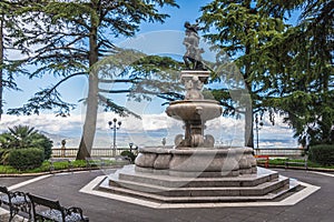 Viewpoint of Enna and Proserpina Fountain, Sicily, Italy photo