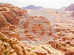 Viewpoint of the Famous Bedouin cultivation heritage - The Theatre, Petra, Jordan