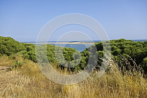 The viewpoint of Flecha de Nueva Umbria, Nuevo Portil town in Huelva, Spain photo