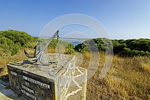 The viewpoint of Flecha de Nueva Umbria, Nuevo Portil town in Huelva, Spain photo