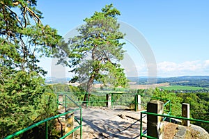 Viewpoint in the Hruboskalsko Nature Reserve  Bohemian Paradise (Cesky Raj)  Czechia.