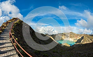 Viewpoint at Kelimutu Volcano, Flores, Indonesia photo