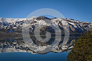 Viewpoint with lake and mountains in Patagonia Argentina - South America