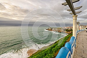 Viewpoint with landscape of the village of Ericeira. Close to Lisbon.