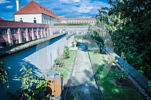 The viewpoint Masaryk view Masarykova vyhlÃ­dka in the area of Prague Castle in summer