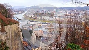 The viewpoint on Monchsberg Hill, Salzburg, Austria