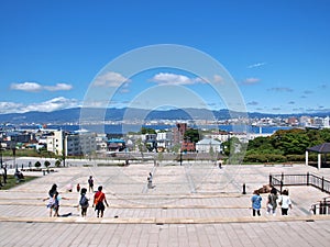 Viewpoint at Motomachi in Hakodate, Hokkaido, Japan.