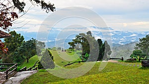 Viewpoint in national park. Huai Nam Dang. Thailand